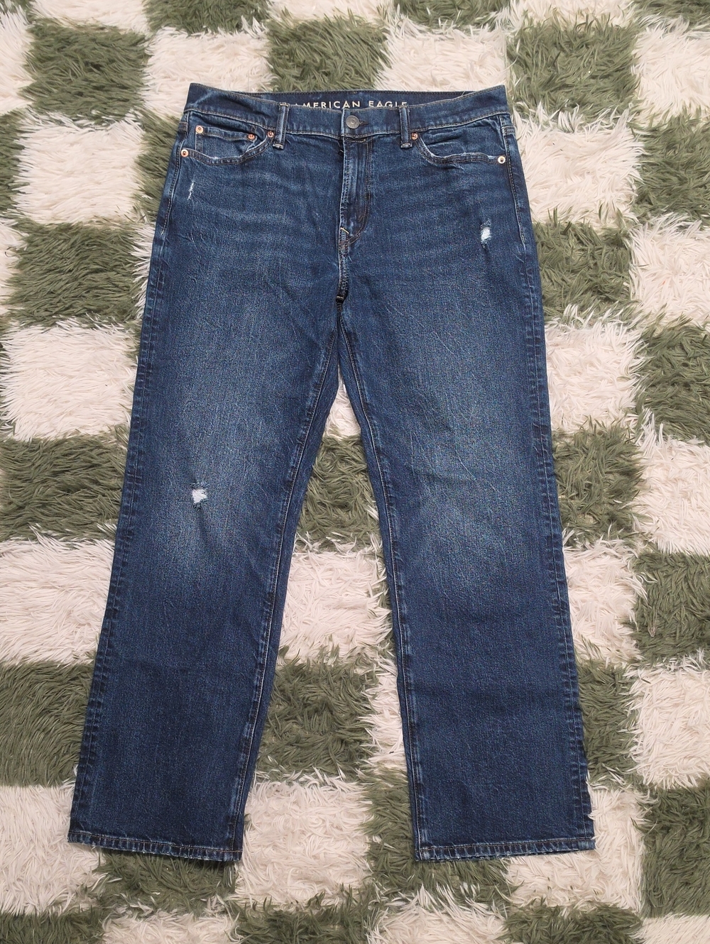 American Eagle Men’s Original Bootcut Dark Wash Jeans 33×32